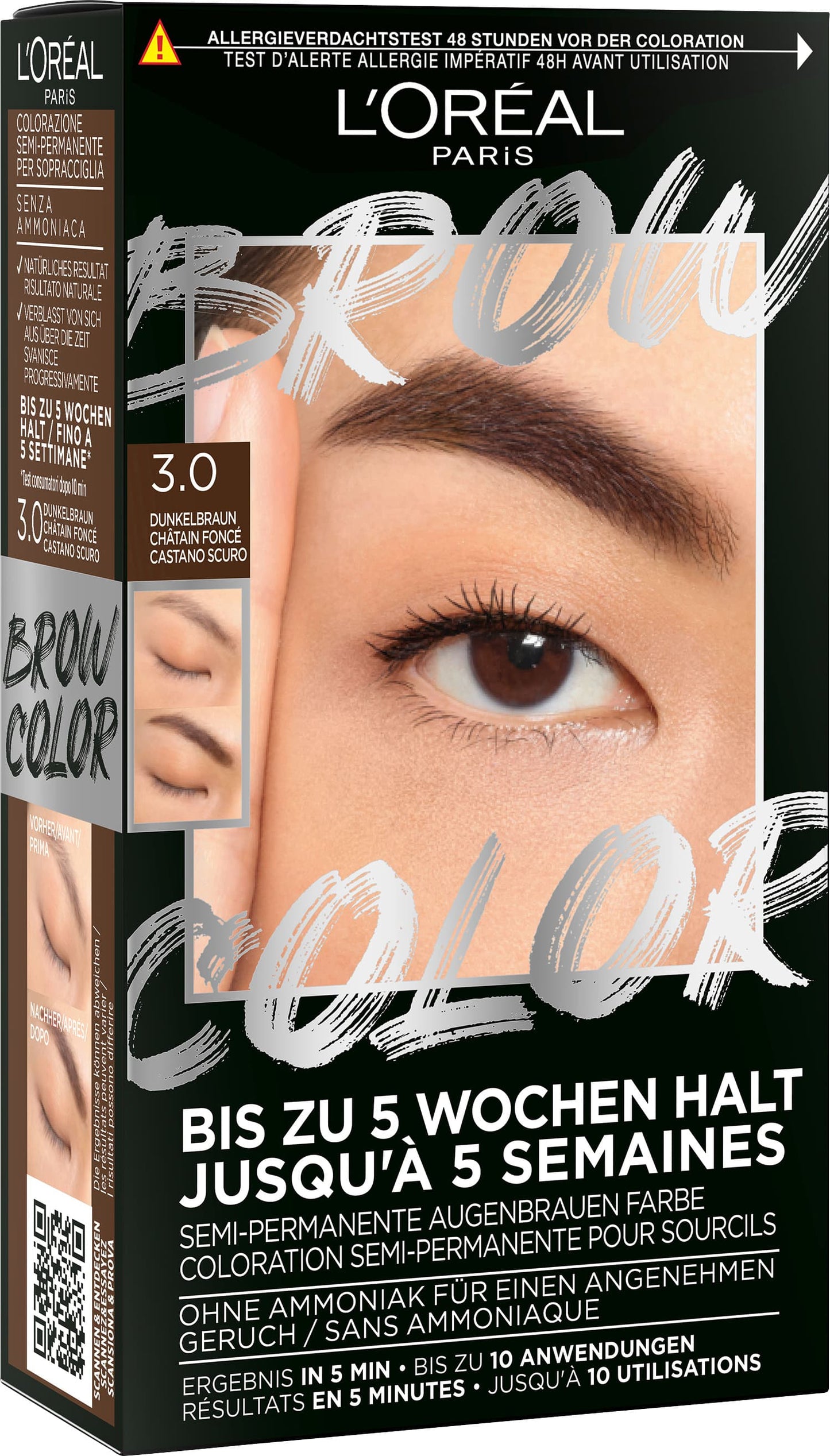 L'ORÉAL PARIS Brow Color Augenbrauenfarbe 3.0 Dunkelbraun - Queenn