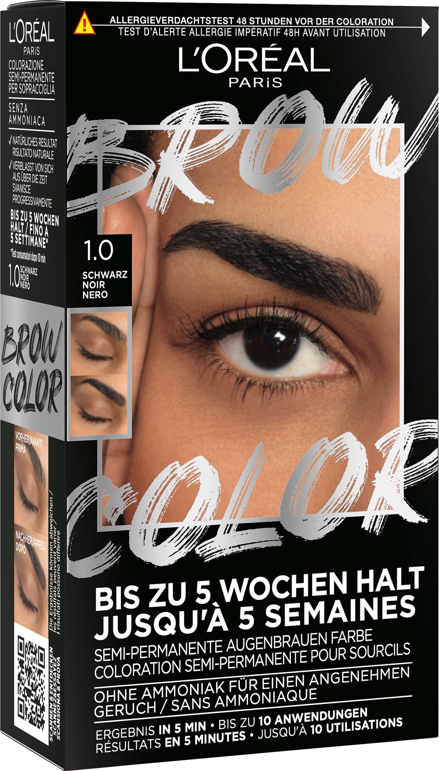 L'ORÉAL PARIS Brow Color Augenbrauenfarbe 1.0 Schwarz - Queenn