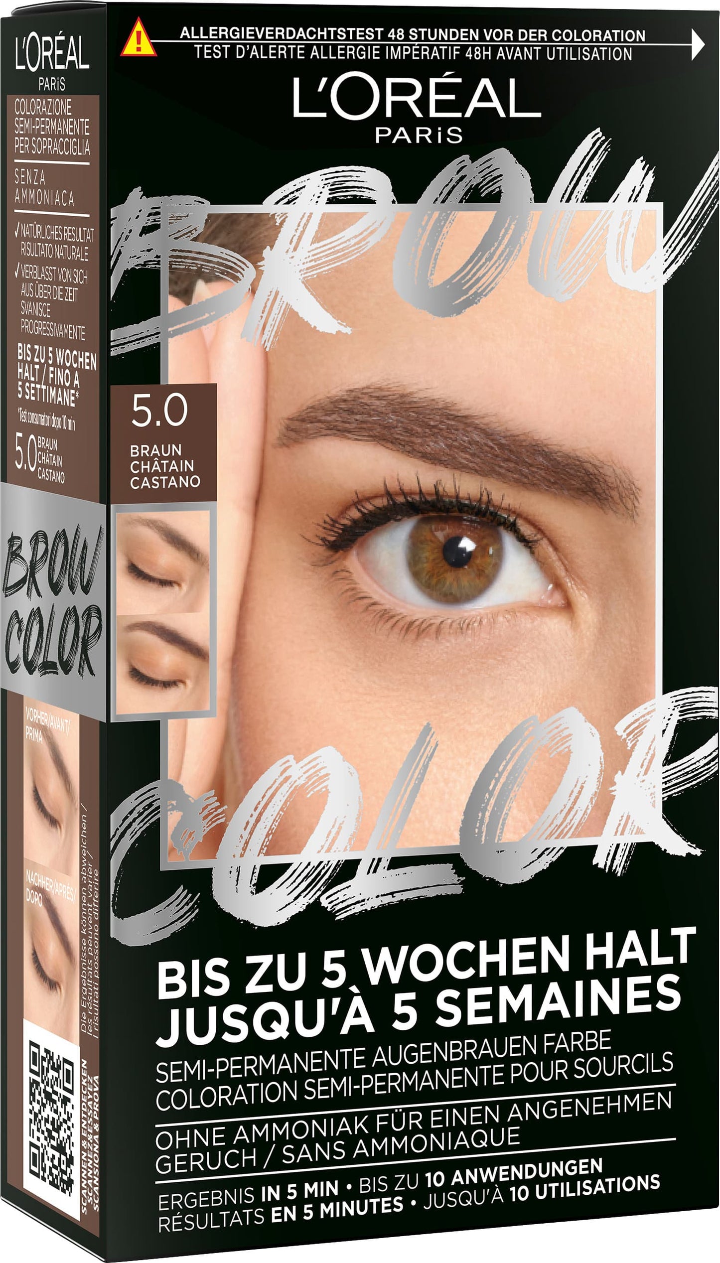 L'ORÉAL PARIS Brow Color Augenbrauenfarbe 5.0 Braun - Queenn